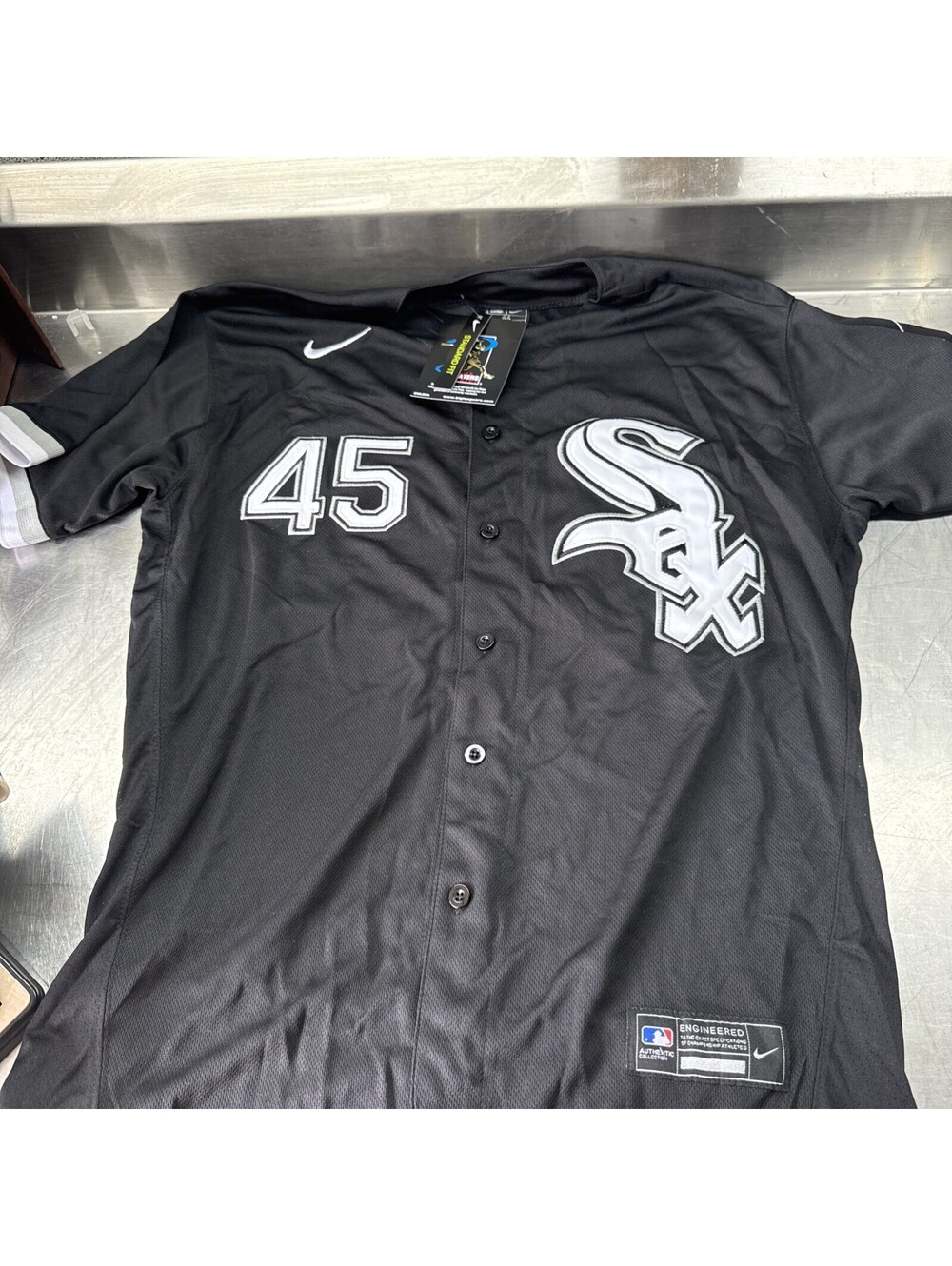 Michael Jordan Chicago White Sox Mens Large 44 New Black RARE Jersey